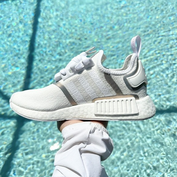 WOMEN'S Adidas Originals NMD R1 White Iridescent FV1797 - Picture 7 of 10